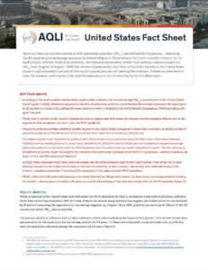Air Quality Life Index United States Fact Sheet